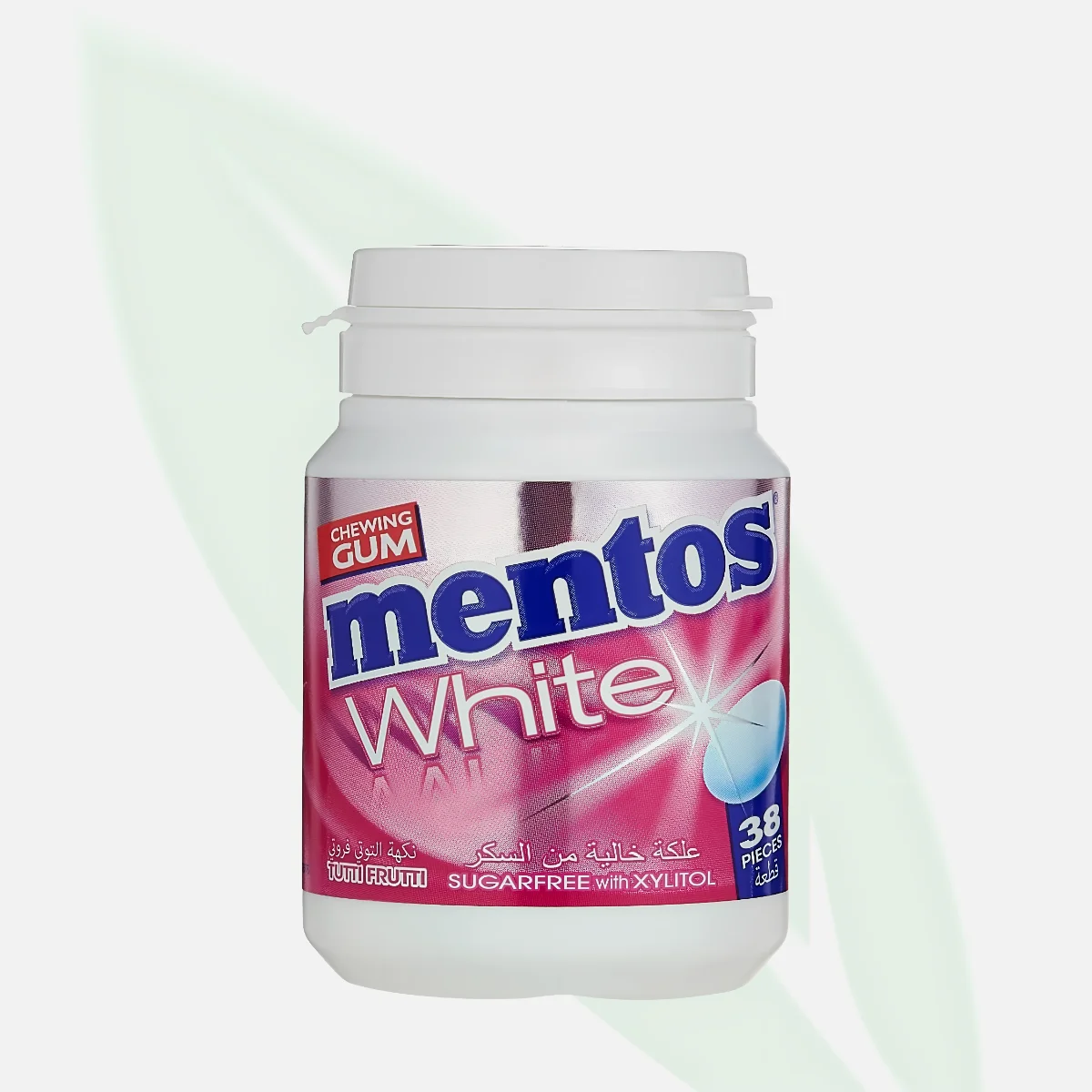 MENTOS White Tutti Frutti Sugar-Free Gum 38 Pieces MENTOS White Tutti Frutti Sugar-Free Gum 38 Pieces