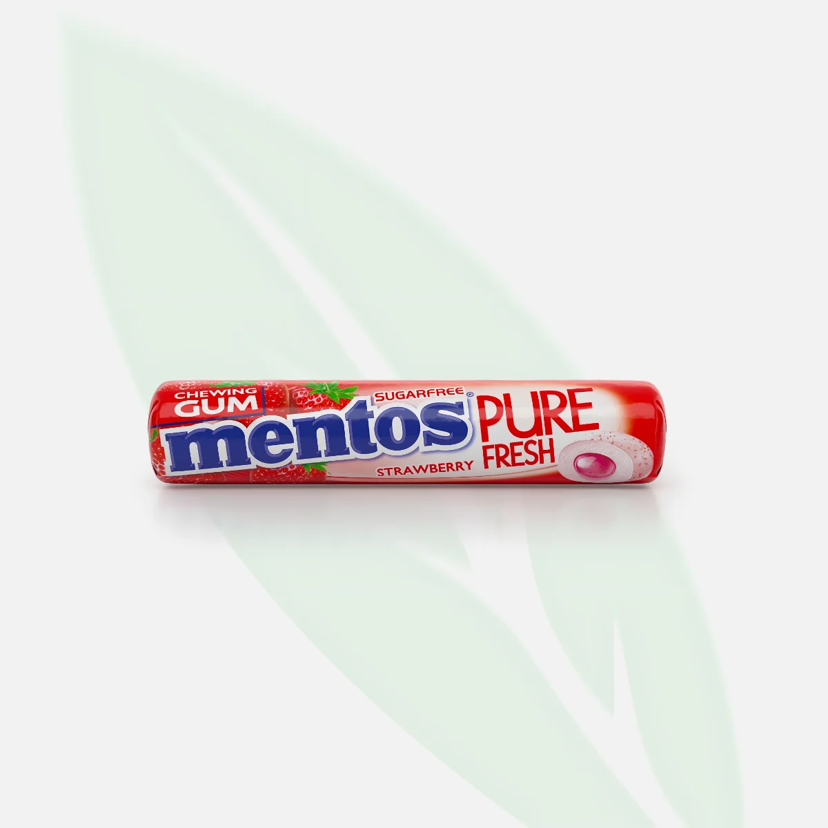 MENTOS Pure Fresh Strawberry Sugar-Free Gum Roll 9 Pieces MENTOS Pure Fresh Strawberry Sugar-Free Gum Roll 9 Pieces