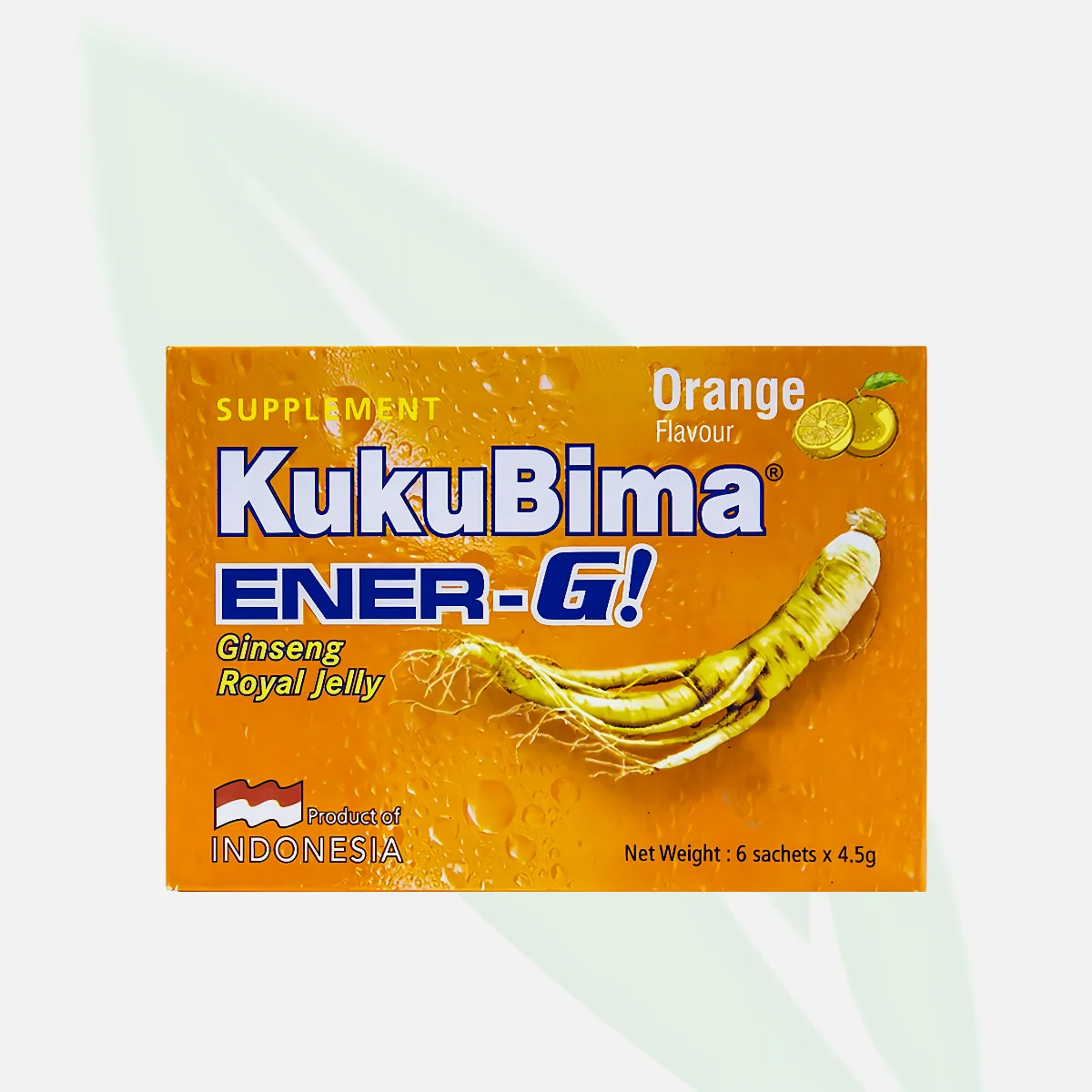 KUKUBIMA ENER-G مشروب طاقة بالجنسنغ والعسل – برتقال 6 أكياس