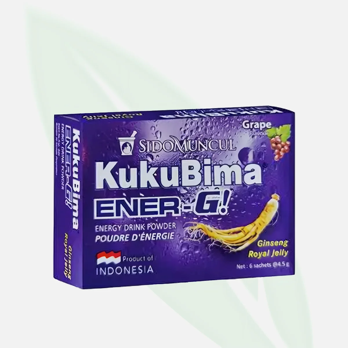 KUKUBIMA ENER-G مشروب طاقة بالجنسنغ والعسل – عنب 6 أكياس