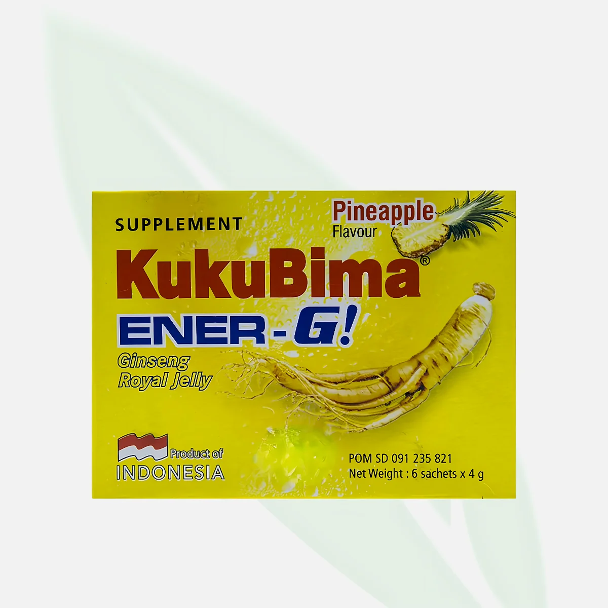 KUKUBIMA ENER-G مشروب الطاقة البودرة بنكهة الأناناس 6 أكياس
