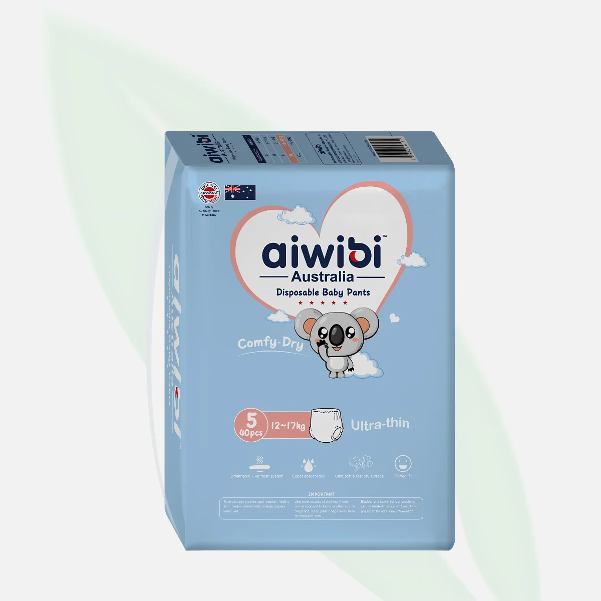 AIWIBI Baby Pants Size XL (5) Ultra-Soft 40pcs