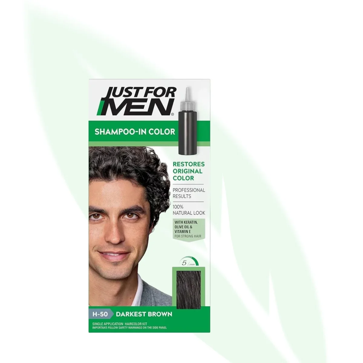 JUST FOR MEN Shampoo-In Hair Color Darkest Brown H-50