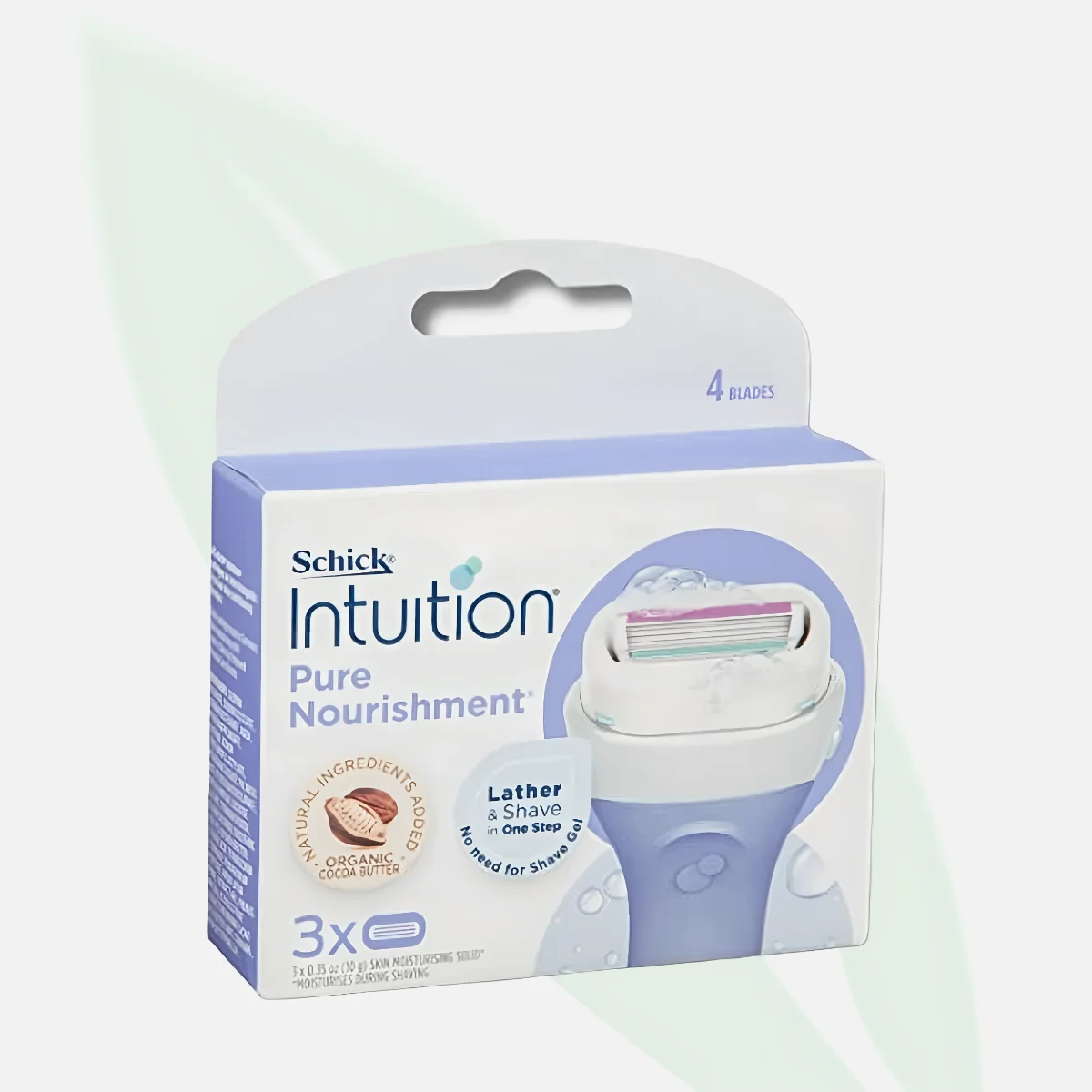 SCHICK Intuition Pure Nourishment Women’s Razor Refills with Coconut Milk & Almond Oil 3-Count