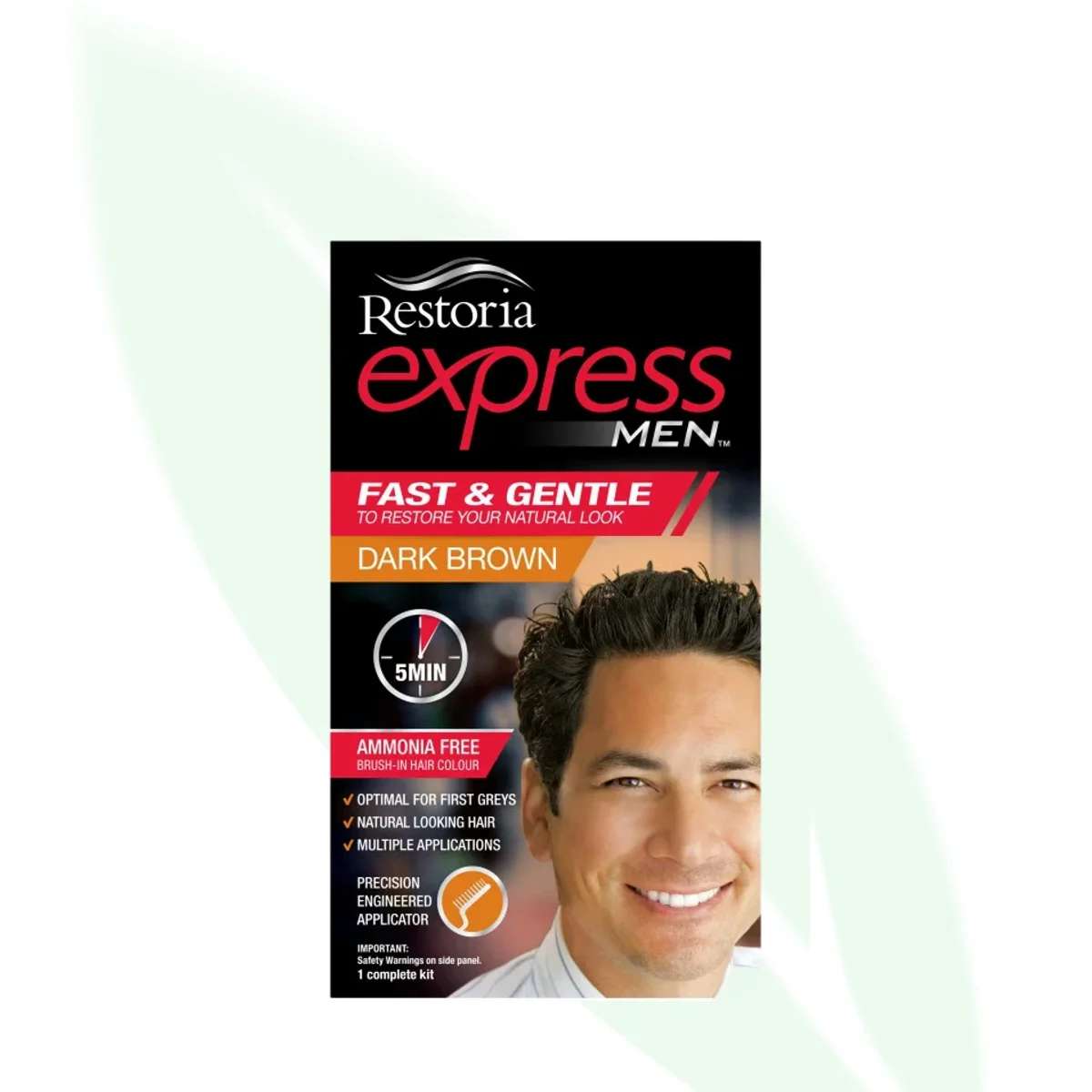 RESTORIA Express Men Hair Color Dark Brown Ammonia-Free Kit 40g
