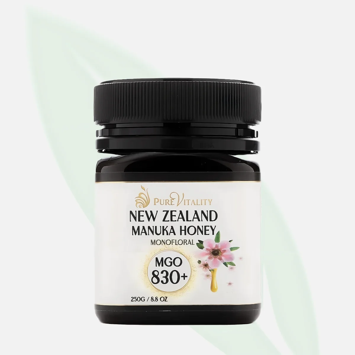 PURE VITALITY Manuka Honey 830MGO UMF 20+ Raw New Zealand 250g