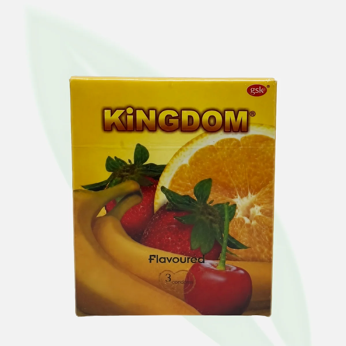 KINGDOM واقٍ ذكري بنكهات مطّاط طبيعي 3 قطع KINGDOM واقٍ ذكري بنكهات مطّاط طبيعي 3 قطع