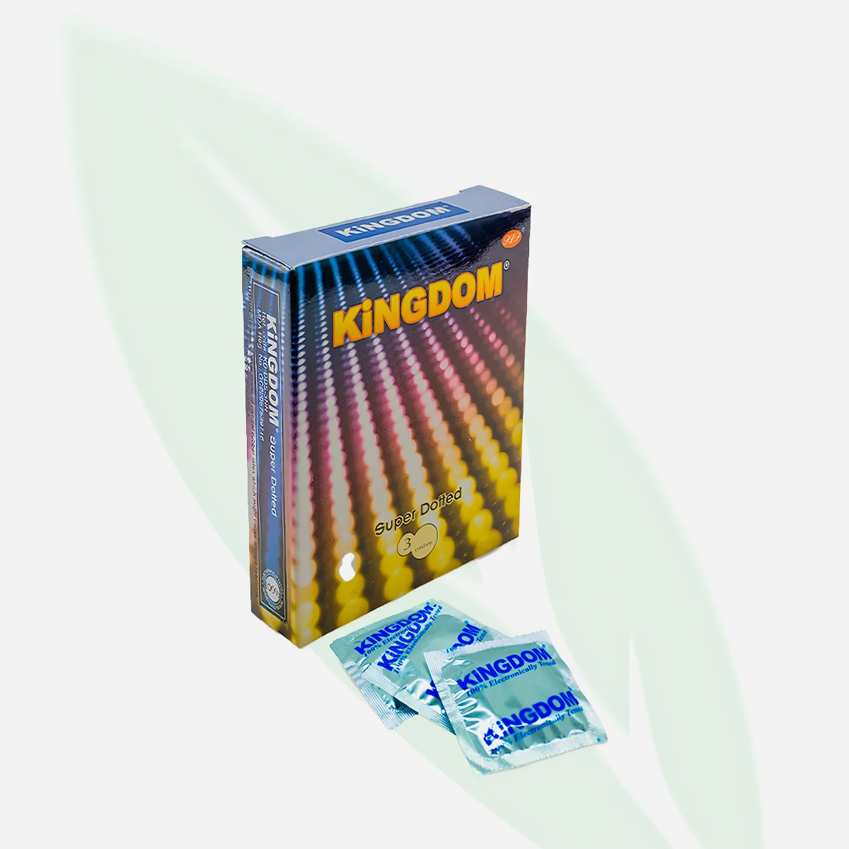 KINGDOM واقيات ذكرية بنقاط بارزة سوبر دوتد لاتكس مزلَّقة KINGDOM واقيات ذكرية بنقاط بارزة سوبر دوتد لاتكس مزلَّقة