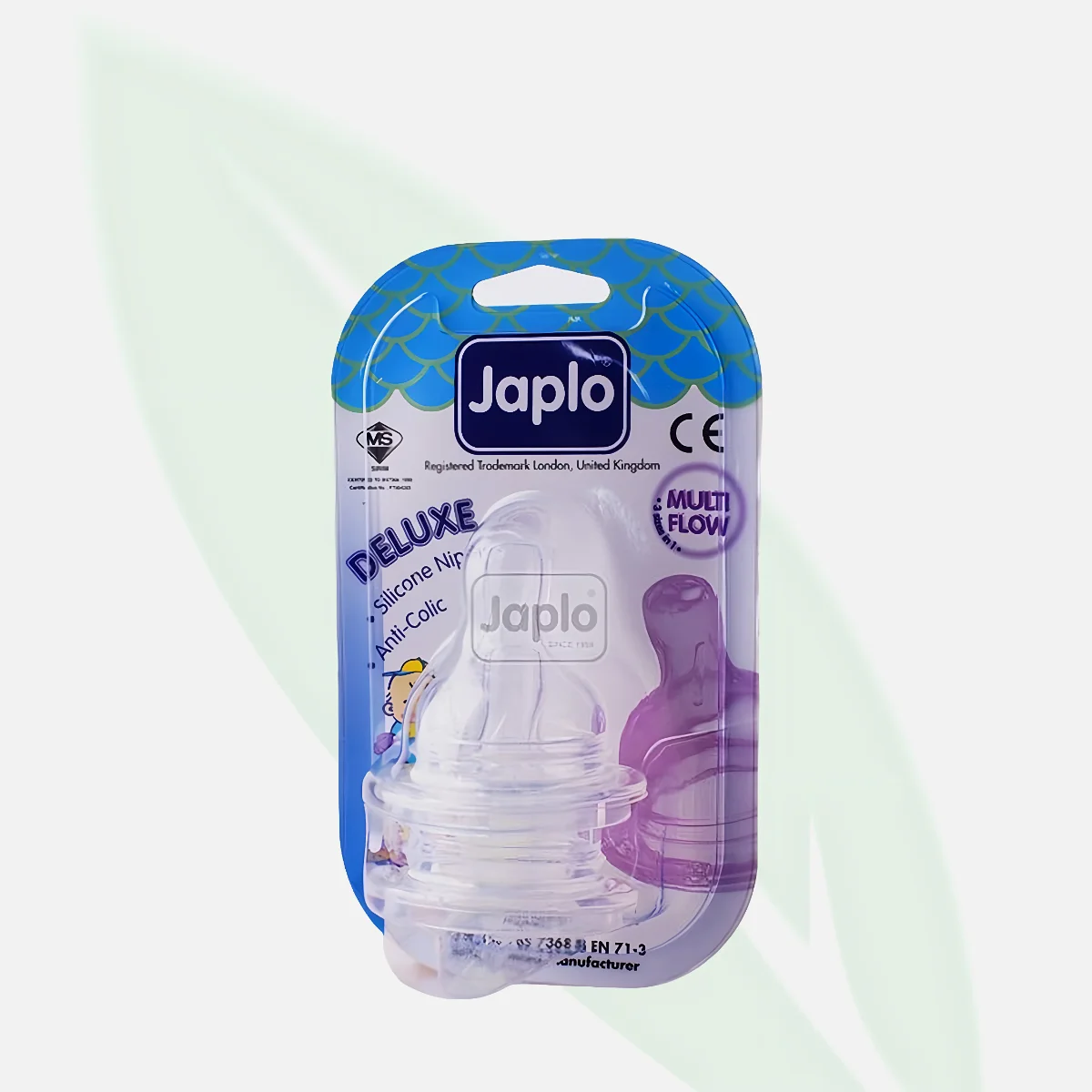 JAPLO حلمة زجاجة ديلوكس متعددة التدفق للرضع من سيليكون 6 أشهر+ JAPLO حلمة زجاجة ديلوكس متعددة التدفق للرضع من سيليكون 6 أشهر+