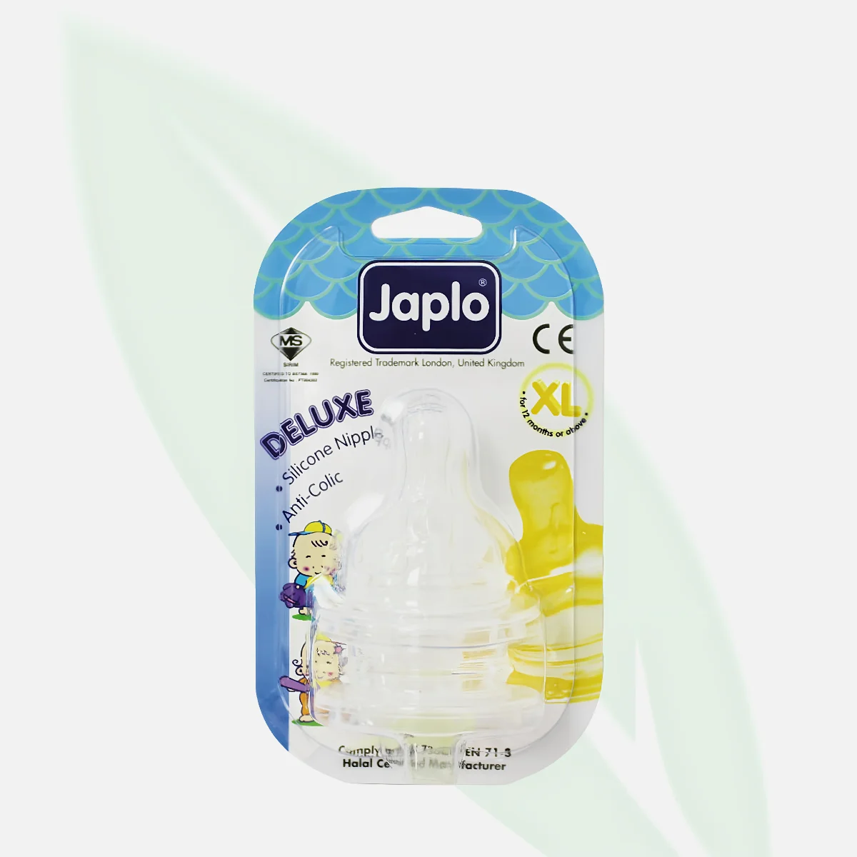 JAPLO حلمة ديلوكس سيليكون XL إكسترا لارج للرضع 9 أشهر+ JAPLO حلمة ديلوكس سيليكون XL إكسترا لارج للرضع 9 أشهر+