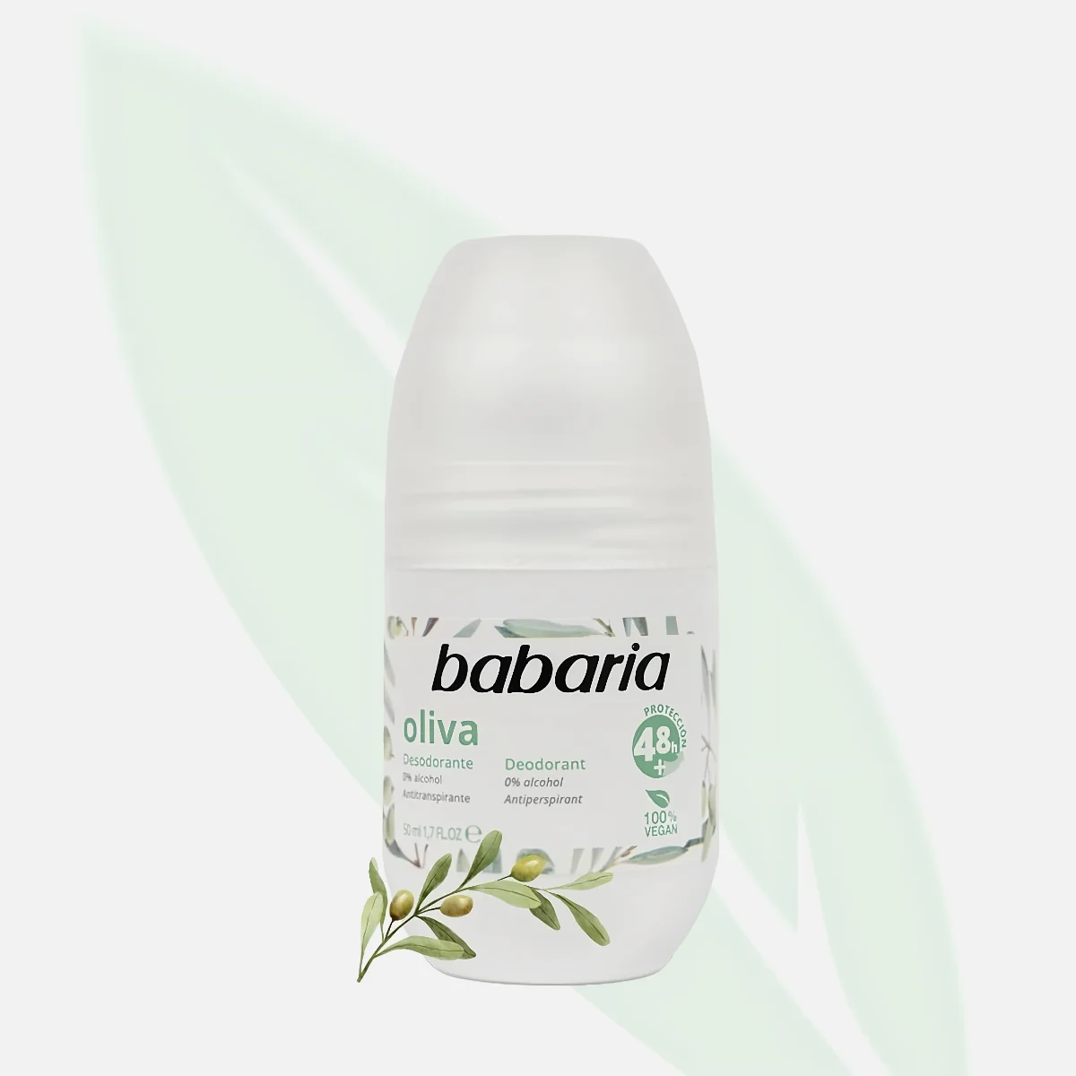 BABARIA Oliva Roll-On Deodorant with Olive Oil Alcohol-Free 50ml BABARIA Oliva Roll-On Deodorant with Olive Oil Alcohol-Free 50ml